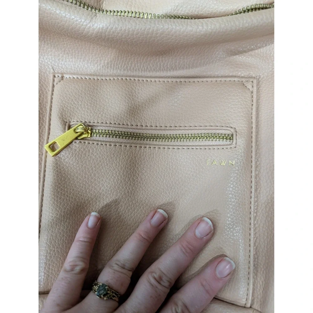 Fawn Design The Mini Backpack Warm Blush Vegan Leather‎ Convertible Bag Purse